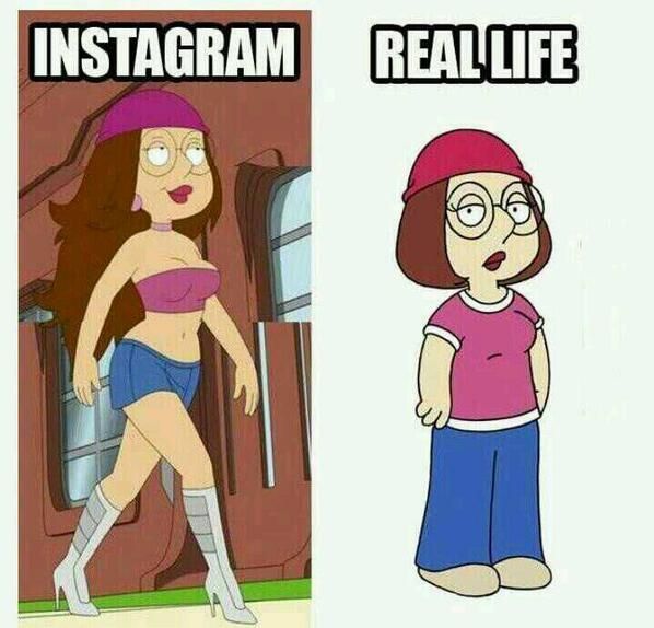 social media vs real life